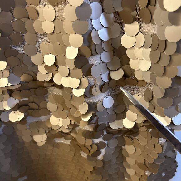 Womens Boohoo Dress Size 16 pullover embellished light brown FLAWS stained - Picture 10 of 16